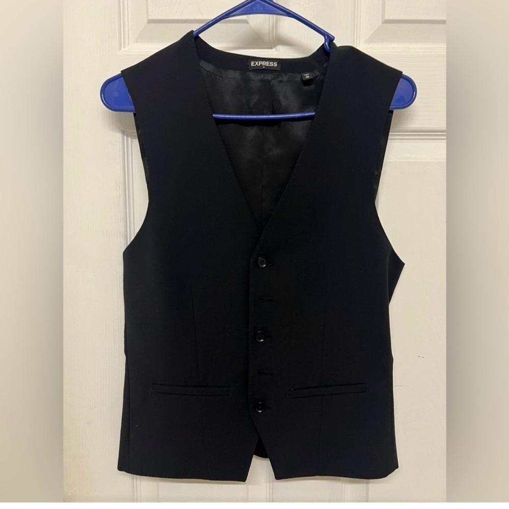 Express Black Formal Vest Tailored Fit